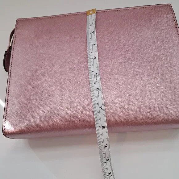 Henri Bendel West 57th Large Cosmetic Clutch Bag Pink NWT - Picture 7 of 11
